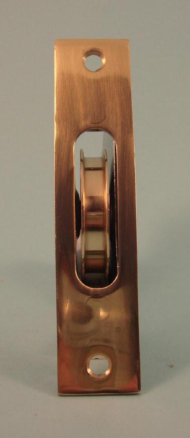 THD241 Brass Wheel Sash Axle Pulley with Square Faceplate